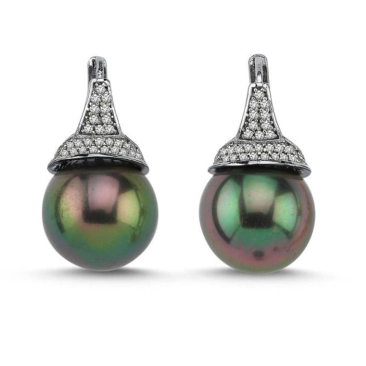 Cannes Earring black Pearl