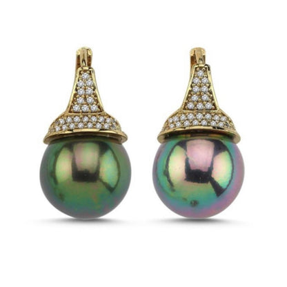 Cannes Earring black Pearl